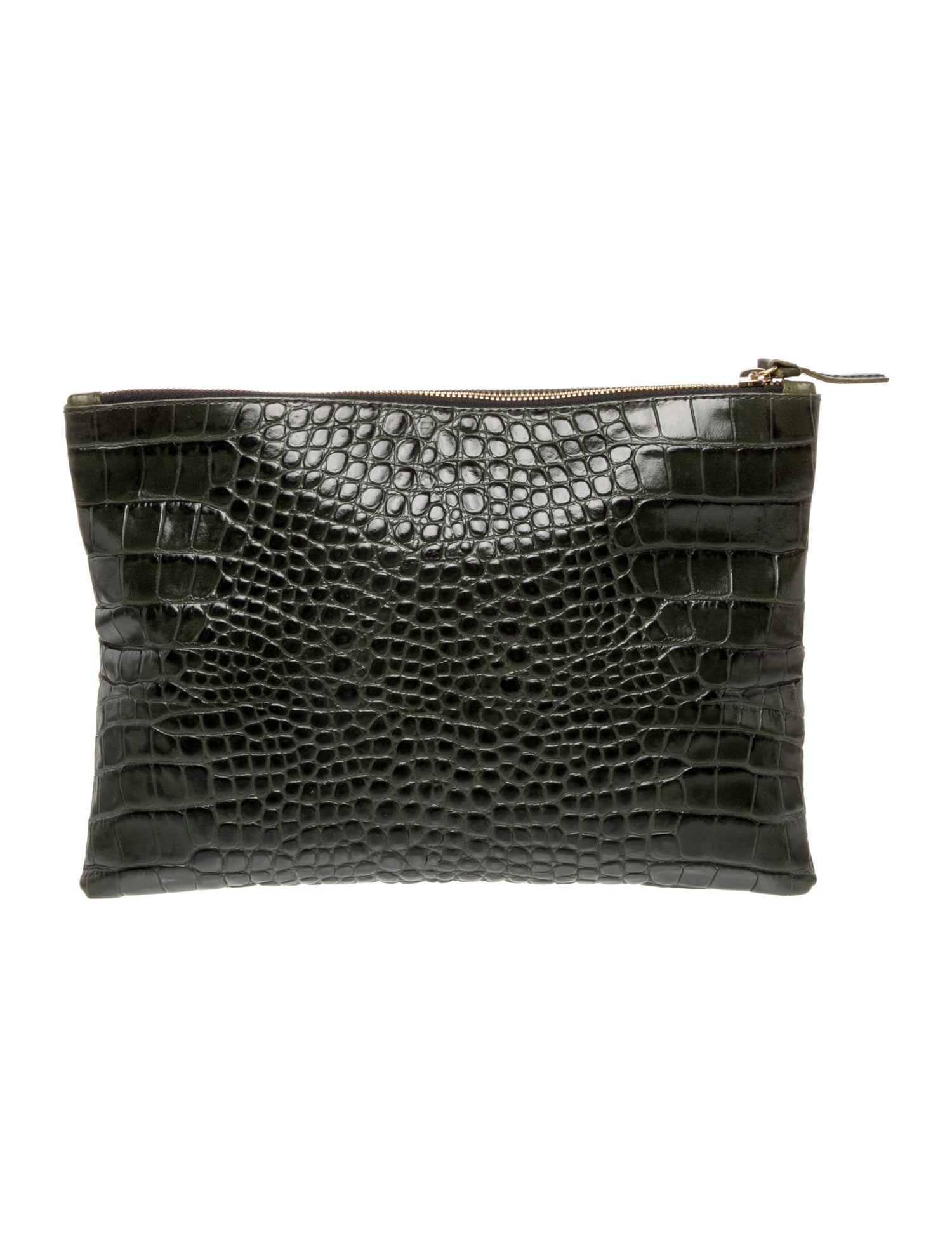 Clare V. Embossed Leather Clutch